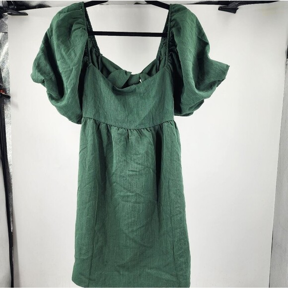 Francesca’s Alexia bow back mini dress green L NWT - Picture 4 of 8